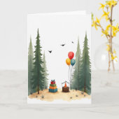 Carte de Vœux d'Anniversaire de la Forêt (Fleur jaune)