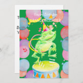 Carte de voeux d'anniversaire de la petite-fille. (Devant / Derrière)