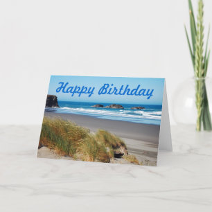 Carte de voeux d'anniversaire de la plage