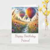 Carte de voeux d'anniversaire de l'Amie aquarelle (Fleur jaune)