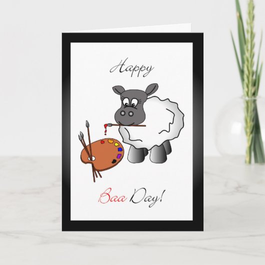 Carte de voeux d'anniversaire de l'artiste (Devant)