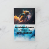 Carte de voeux d'anniversaire de l'astronaute (Intérieur)