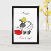 Carte de voeux d'anniversaire de l'électricien (Fleur jaune)