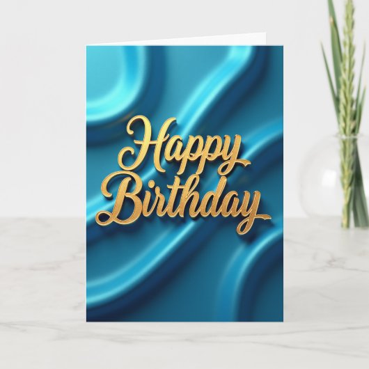 Carte de vœux d'anniversaire de luxe (Devant)