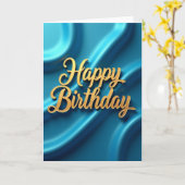 Carte de vœux d'anniversaire de luxe (Fleur jaune)