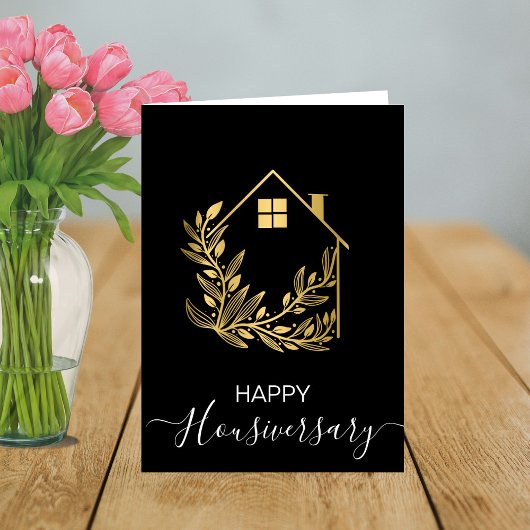 Carte de vœux d'anniversaire de maison pour recomm