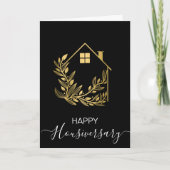 Carte de vœux d'anniversaire de maison pour recomm (Devant)