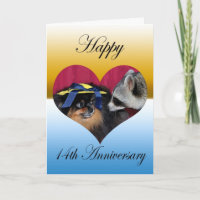 Carte de vœux d'anniversaire de mariage