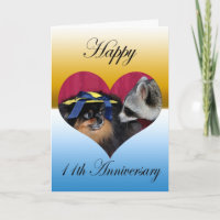 Carte de vœux d'anniversaire de mariage