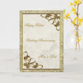 Carte de vœux d'anniversaire de mariage de 50 ans  (Fleur jaune)