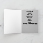 CARTE DE VOEUX D'ANNIVERSAIRE DE MARIAGE FLIPPANTE (Intérieur)