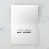 Carte de voeux d'anniversaire de moustache (Intérieur)