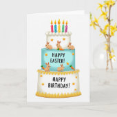 Carte de vœux d'anniversaire de Pâques (Fleur jaune)