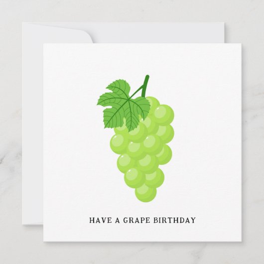 Carte de voeux d'anniversaire de raisins amusants (Devant)