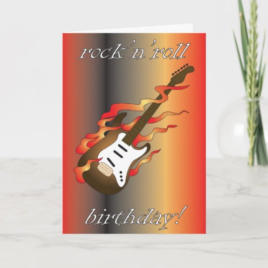 Carte De Voeux D Anniversaire De Rock Zazzle Be