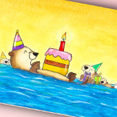 Carte de voeux d'anniversaire de Seaotter