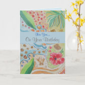 Carte de voeux d'anniversaire de Seashell (Fleur jaune)