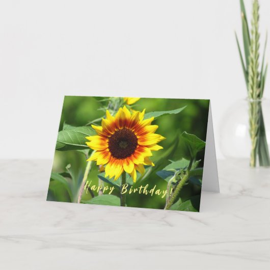 Carte de voeux d'anniversaire de tournesol (Devant)