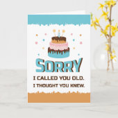 Carte de voeux d'anniversaire désolé de vous avoir (Fleur jaune)