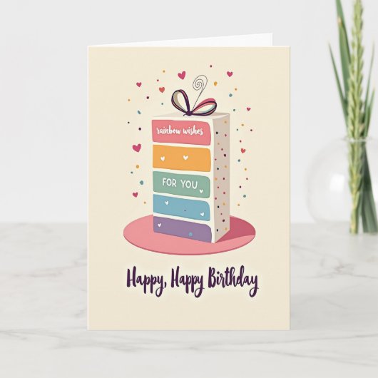 Carte de Vœux d'Anniversaire Douce (Devant)
