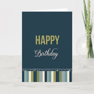 Carte de vœux d'anniversaire douce sarcelle