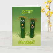 Carte de vœux d'anniversaire drôle avec des concom (Fleur jaune)
