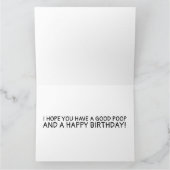 CARTE DE VOEUX D'ANNIVERSAIRE DRÔLE DE TYPE PETIT  (Intérieur)