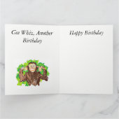 Carte de vœux d'anniversaire drôle / Singe (Intérieur)