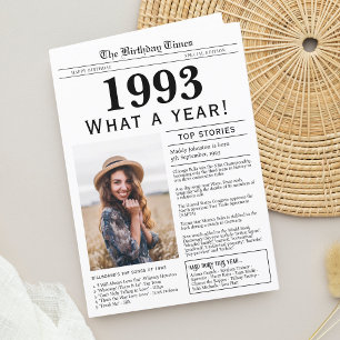 Carte de voeux d'anniversaire du journal 1993