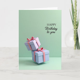 Carte de vœux d'anniversaire élégante