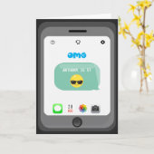 Carte de voeux d'anniversaire Emoji (Fleur jaune)