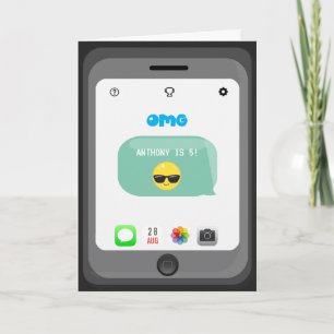 Carte de voeux d'anniversaire Emoji