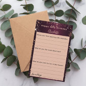 Carte de voeux d'anniversaire en or rose de Bourgo