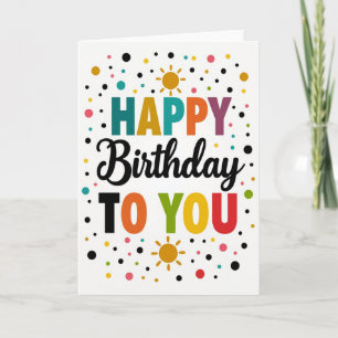 Carte de vœux d'anniversaire en texte gras festif