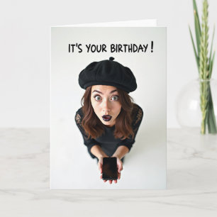 Carte de vœux d'anniversaire étonnée