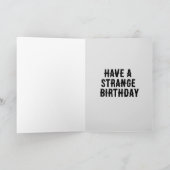 Carte de vœux d'anniversaire étrange de fille goth (Intérieur)