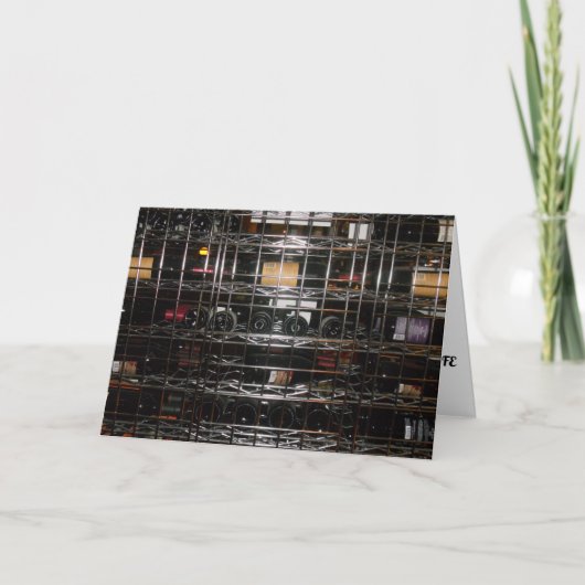 Carte de vœux d'anniversaire "FACES Wine Rack" (Devant)