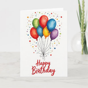 Carte de vœux d'anniversaire festive avec confetti