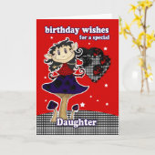 carte de voeux d'anniversaire fille (Fleur jaune)