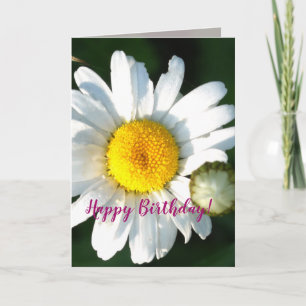 Carte de vœux d'anniversaire Fleur de marguerite