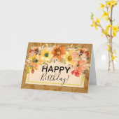 Carte de vœux d'anniversaire Fleurs d'automne (Fleur jaune)