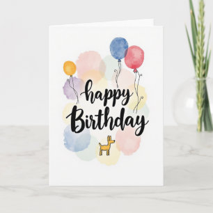 Carte de vœux d'anniversaire florale