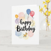 Carte de vœux d'anniversaire florale (Fleur jaune)