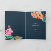 Carte de voeux d'anniversaire Flower & Lettering (Intérieur)