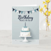 Carte de Vœux d'Anniversaire Gâteau (Fleur jaune)