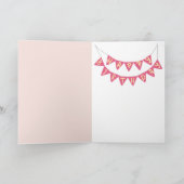 Carte de vœux d'anniversaire gâteau rose (Intérieur)