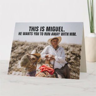 CARTE DE VOEUX D'ANNIVERSAIRE GÉANTE D'UN MÉXICAIN