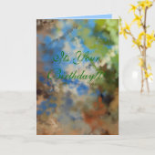 Carte de vœux d'anniversaire - Grande (Fleur jaune)