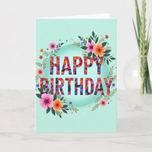 Carte de vœux d'anniversaire graphique