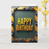 Carte de vœux d'anniversaire Gritty (Fleur jaune)